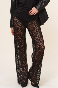 Azure Black Lace Pants