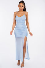 Load image into Gallery viewer, Miami Blue Mesh Maxi Dress
