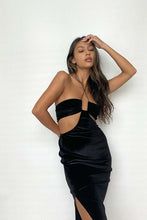 Load image into Gallery viewer, Night Velvet Cutout Maxi in Black
