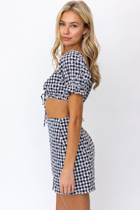 Venice Floral Gingham Top